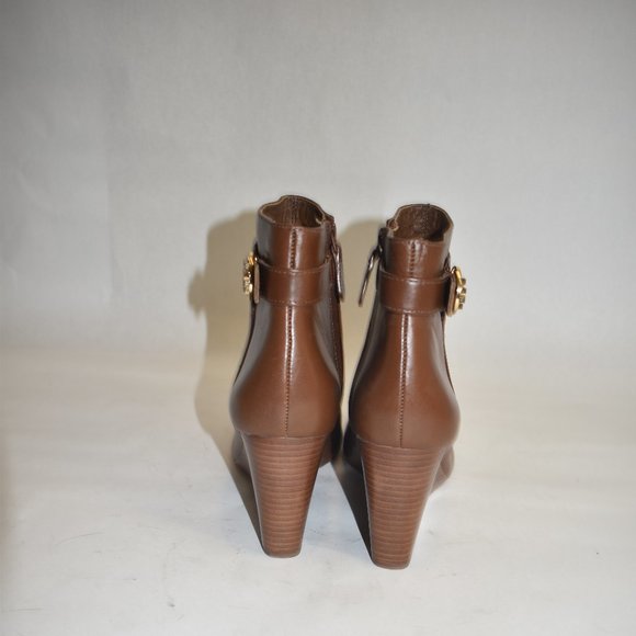 Tory Burch Sophia Wedge Heel Bootie Brown Size 11 - Picture 7 of 10